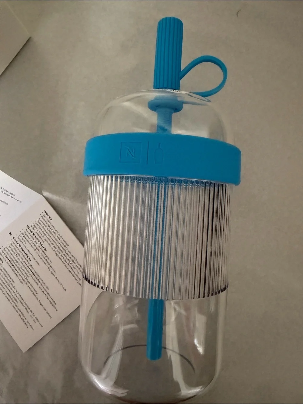 Nespresso blue tumbler NWT 18FL OZ